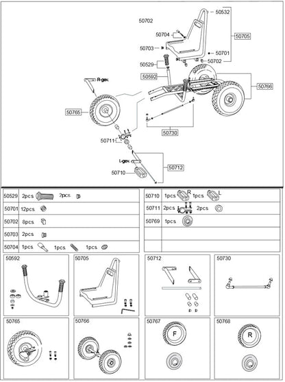 Winther Viking Explorer Funracer (Model No. 480) Spare Parts