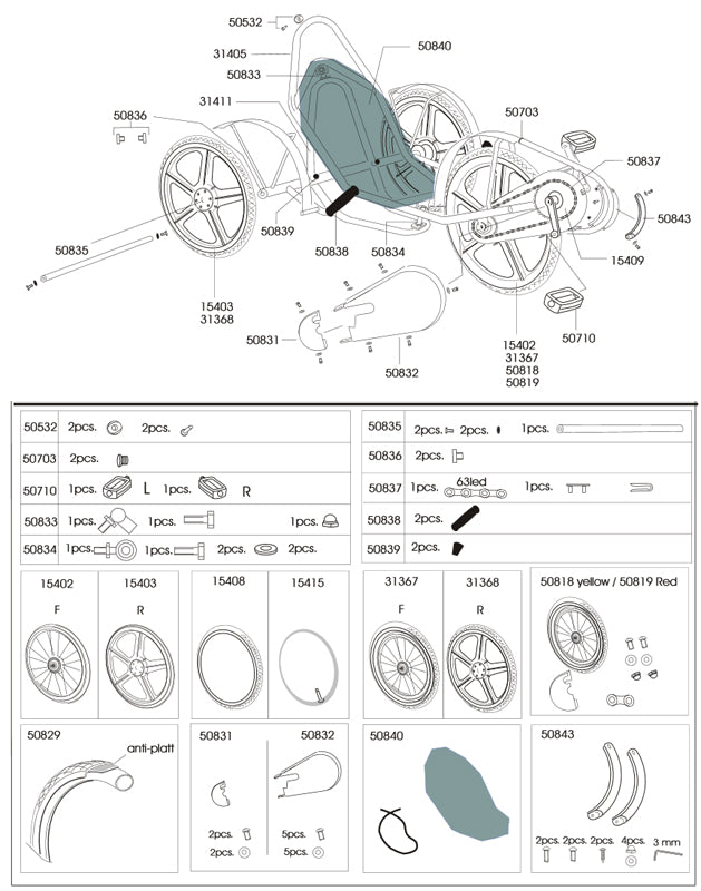 Winther Viking Explorer Chili Recumbent (Model No. 485) Spare Parts