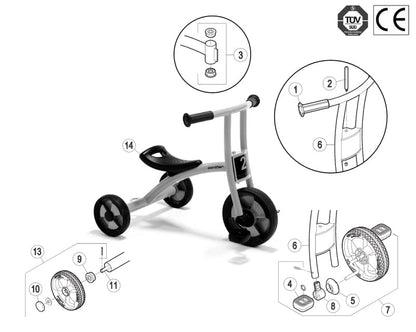 Winther Circleline Small Trike (Model No. 550) Spare Parts