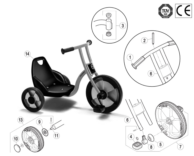 Winther Circleline Easy Rider (Model No. 553) Spare Parts